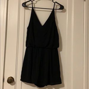 Black chiffon romper